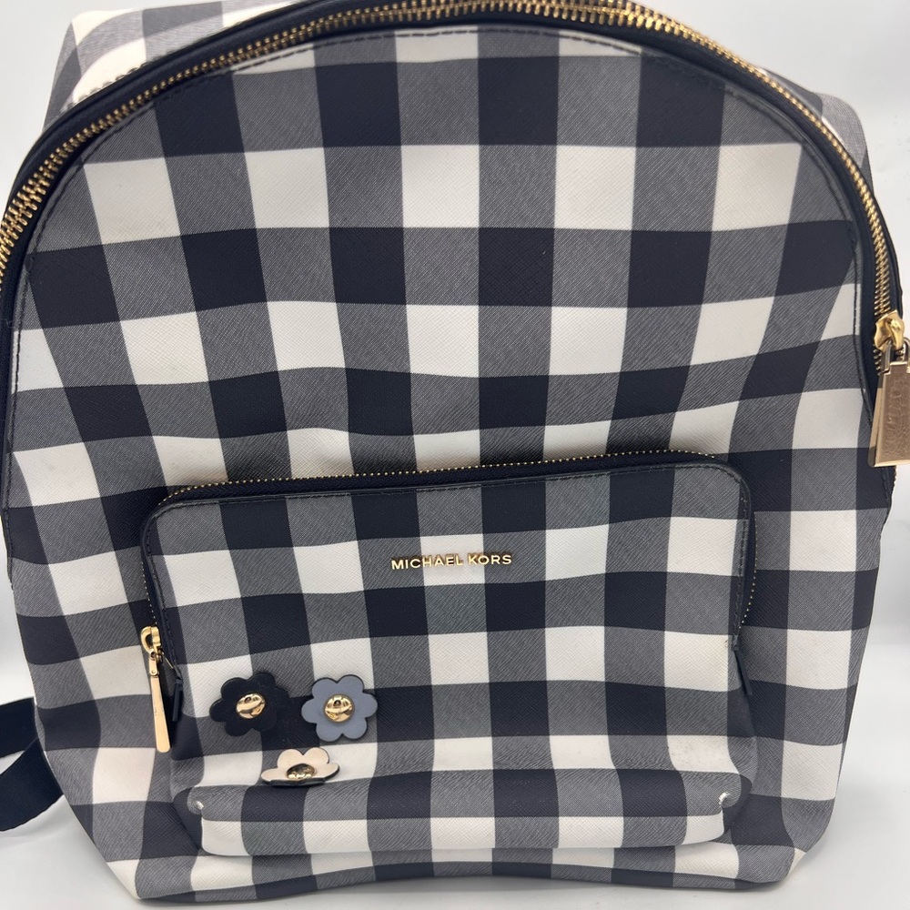 MICHAEL Michael Kors Wythe Gingham Backpack - Picture 2 of 10